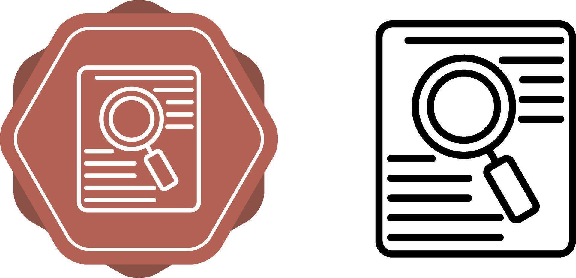 Document Search Vector Icon