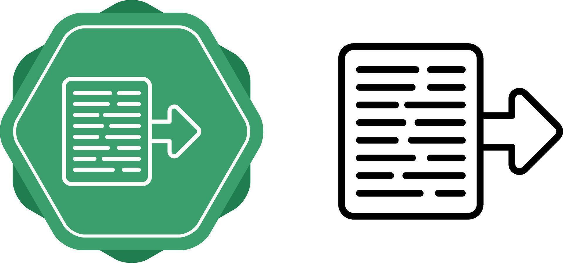 Document Export Vector Icon