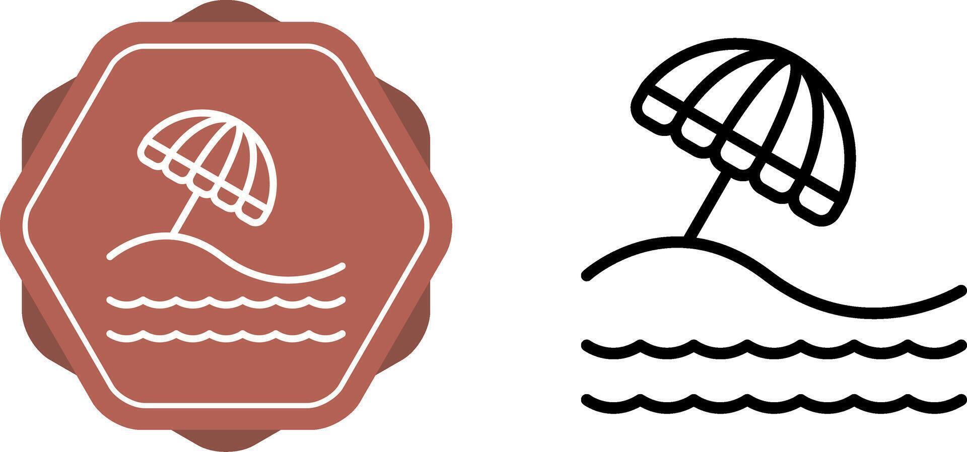 icono de vector de playa