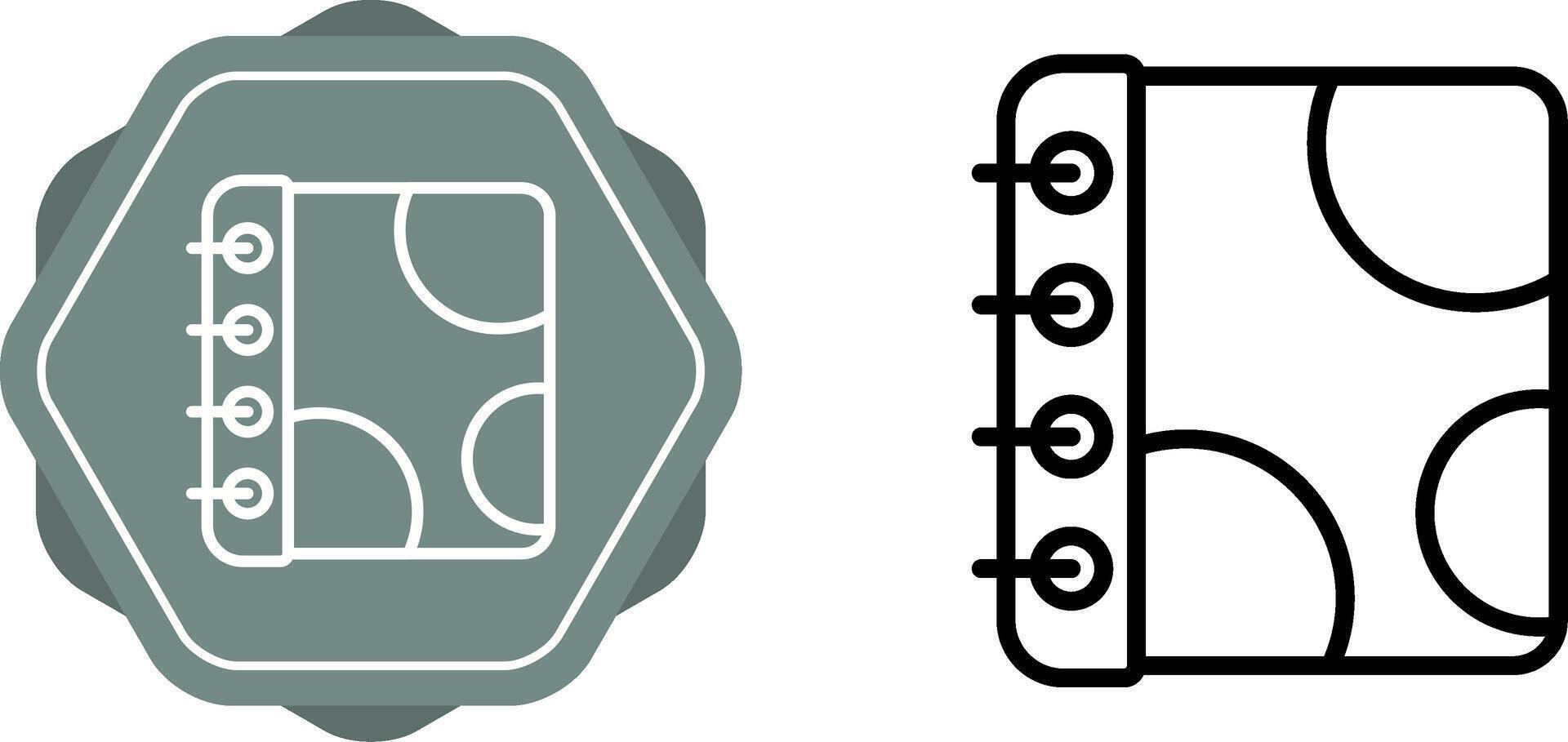 Notebook with Decorative Vector Icon