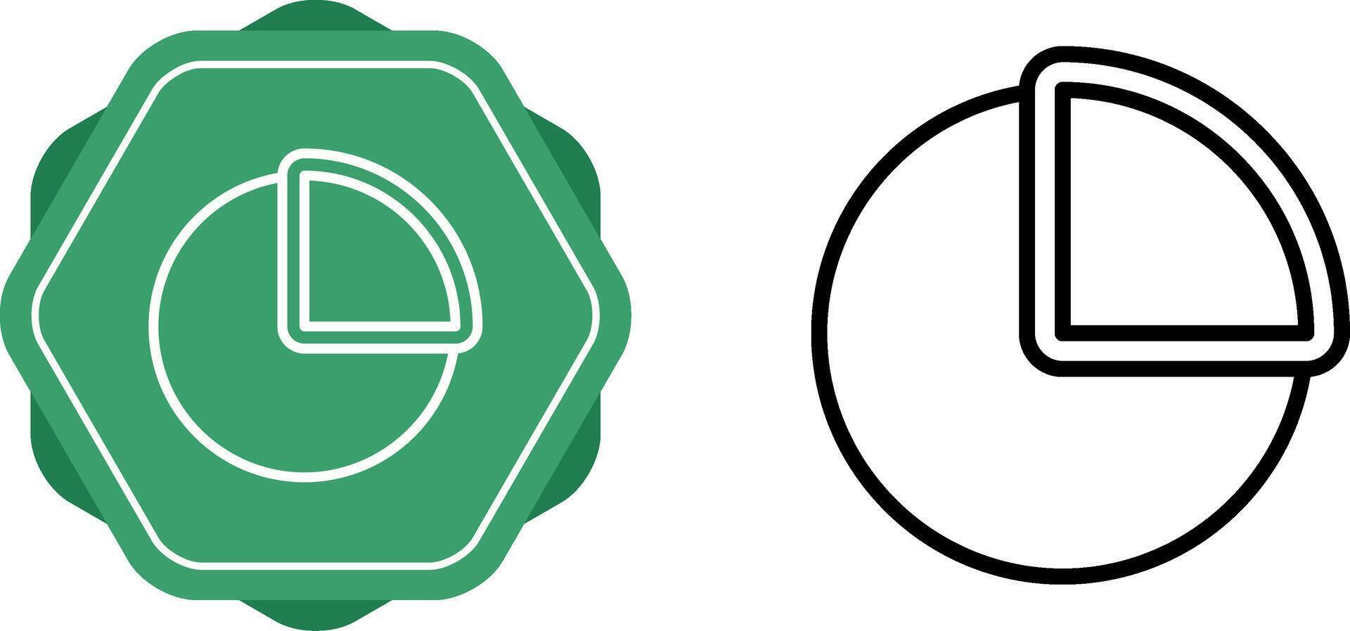 icono de vector de gráfico circular