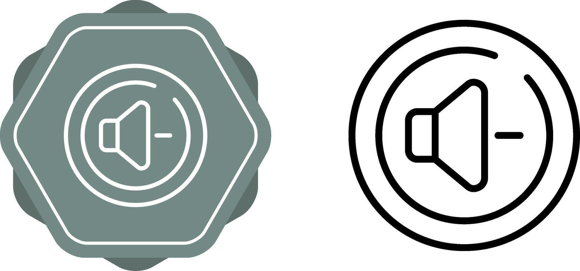 Volume Down Circle Vector Icon