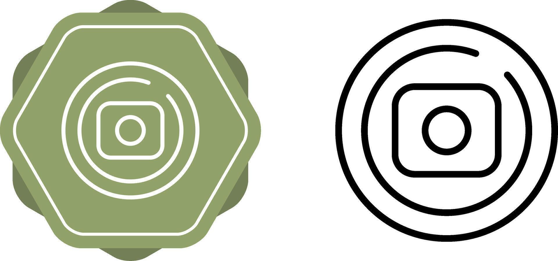 grabar circulo vector icono