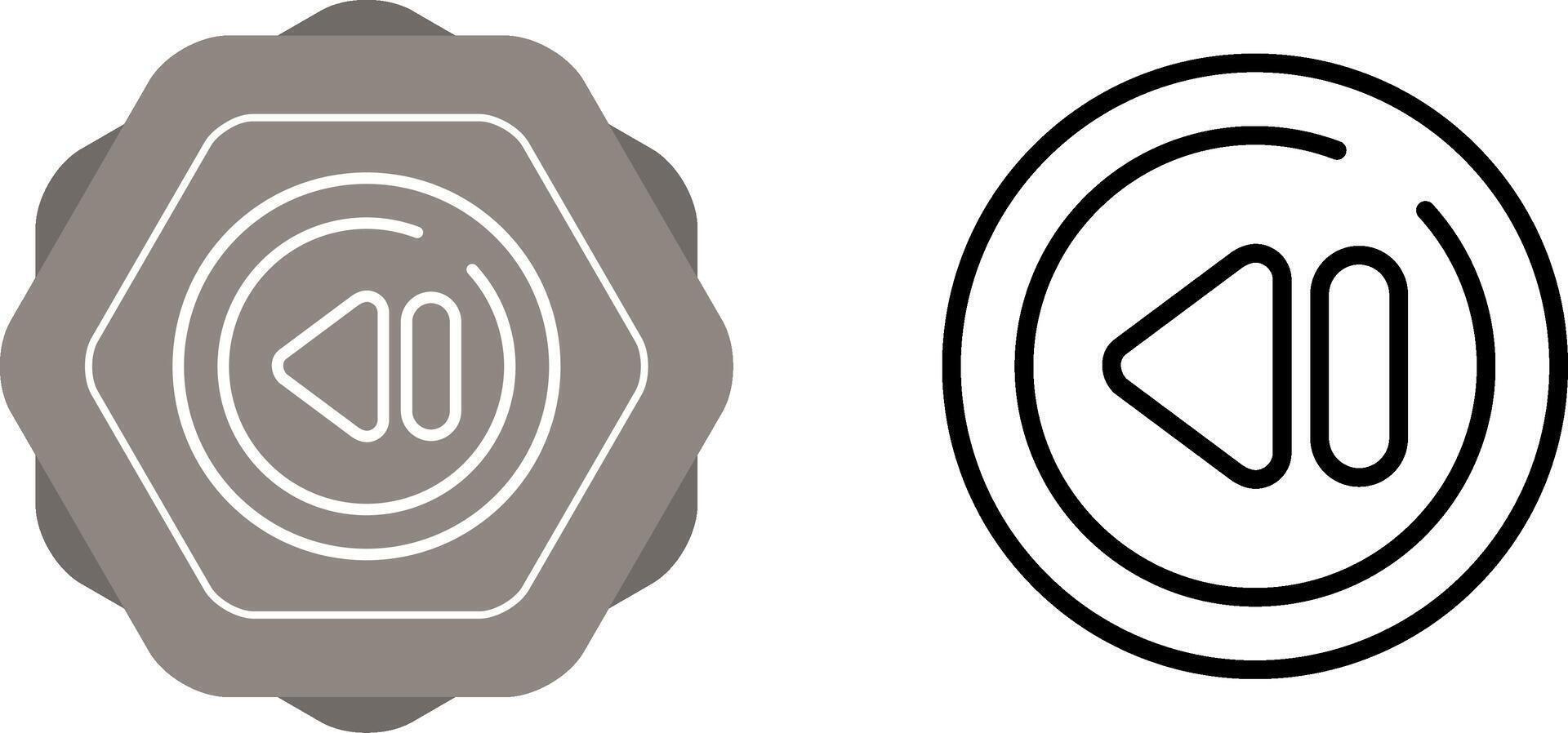 Previous Track Circle Vector Icon