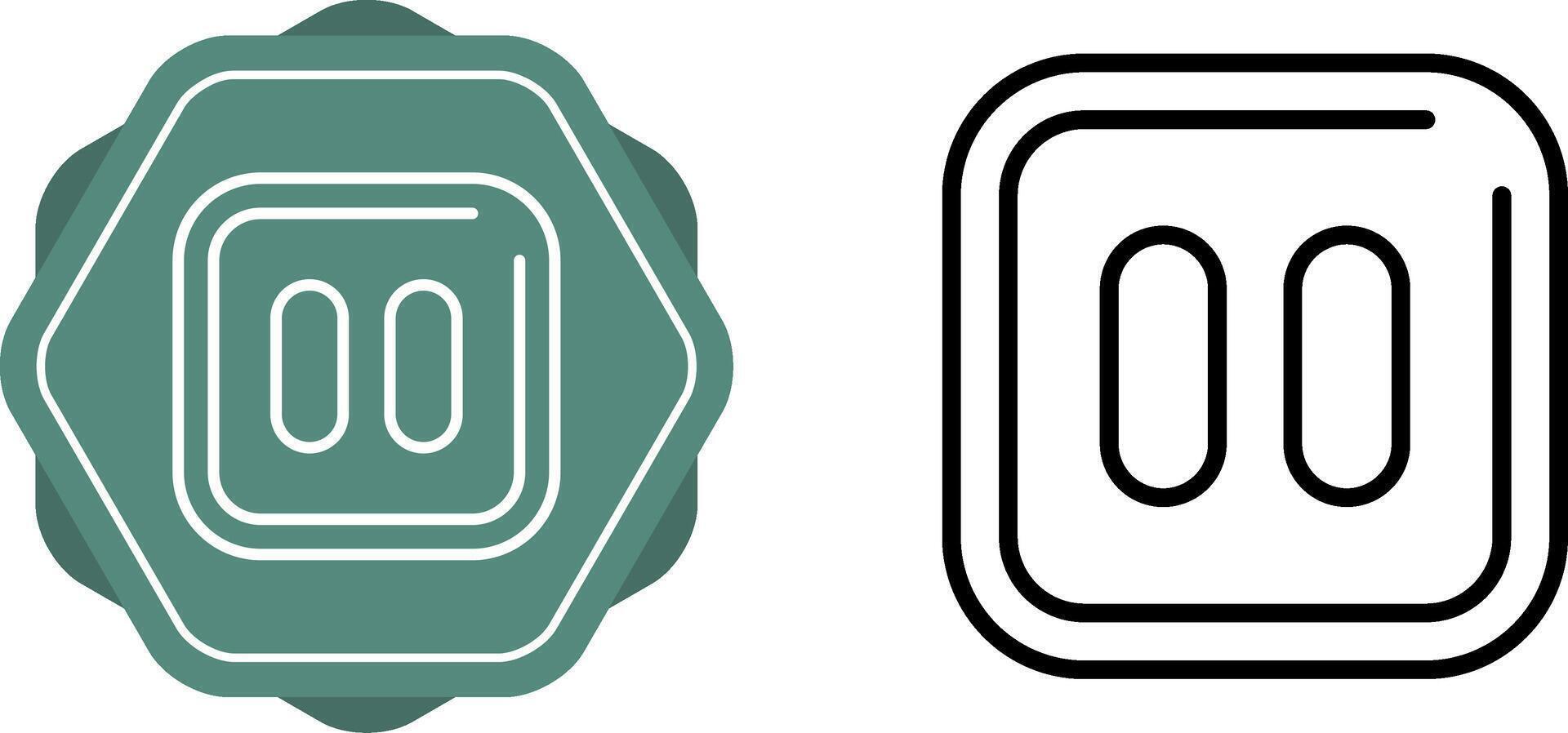 Pause Sqaure Vector Icon