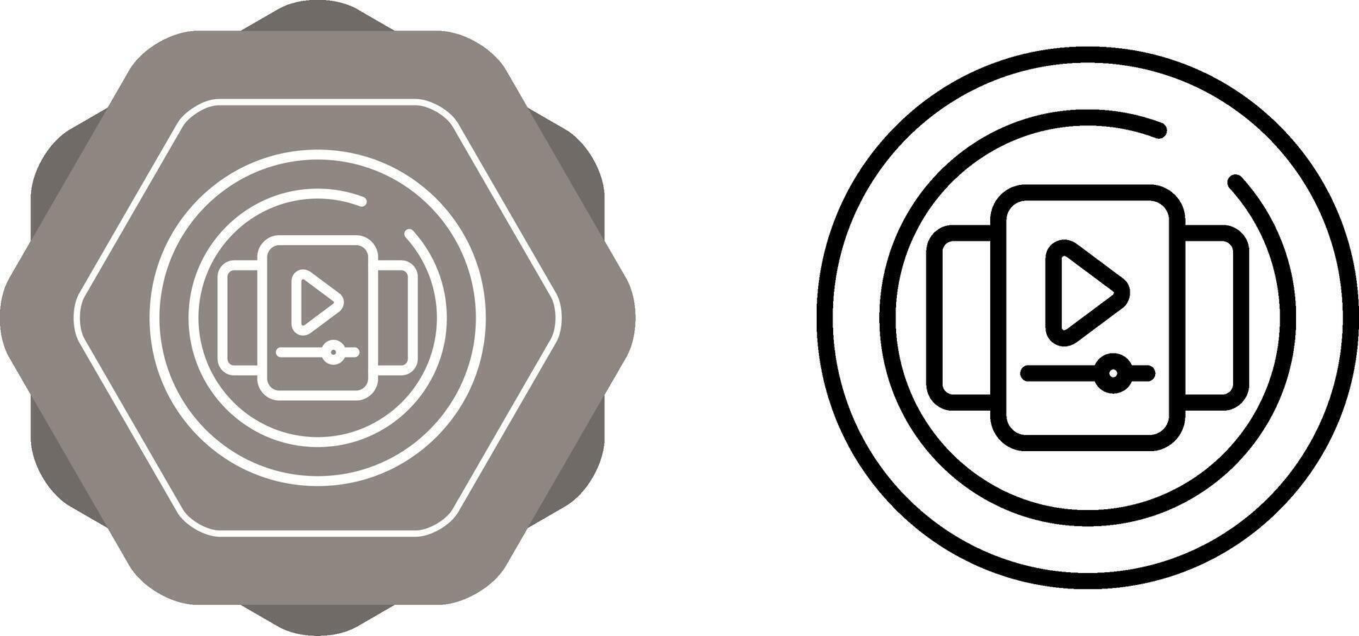Video Gallery Circle Vector Icon