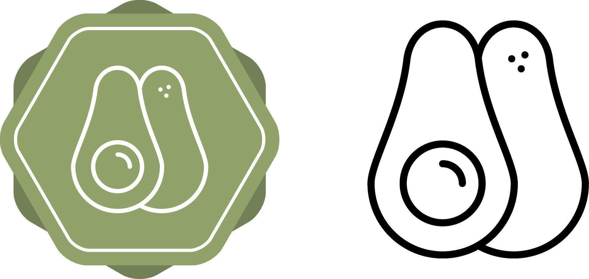 icono de vector de aguacate