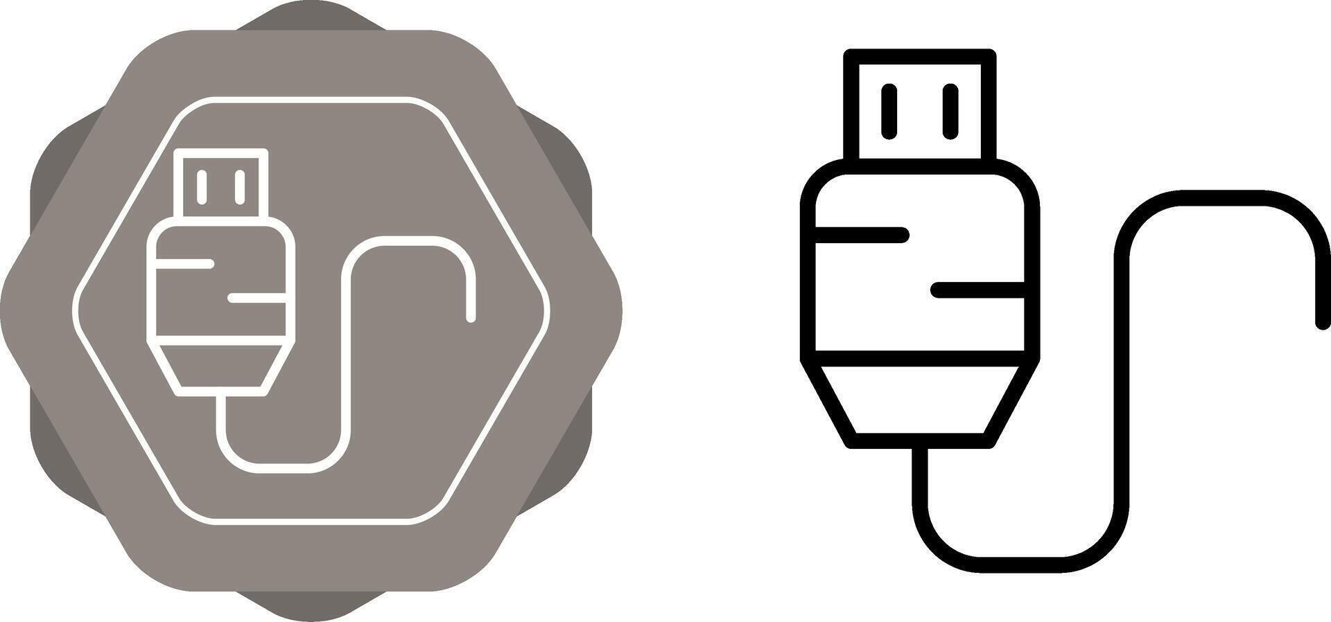 Usb Cable Vector Icon