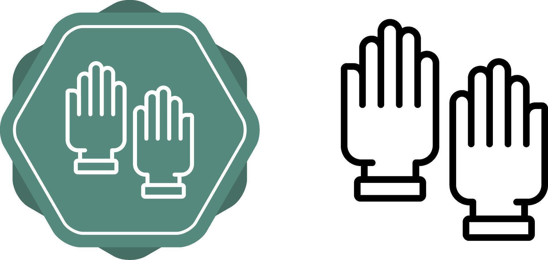 Rubber Gloves Vector Icon