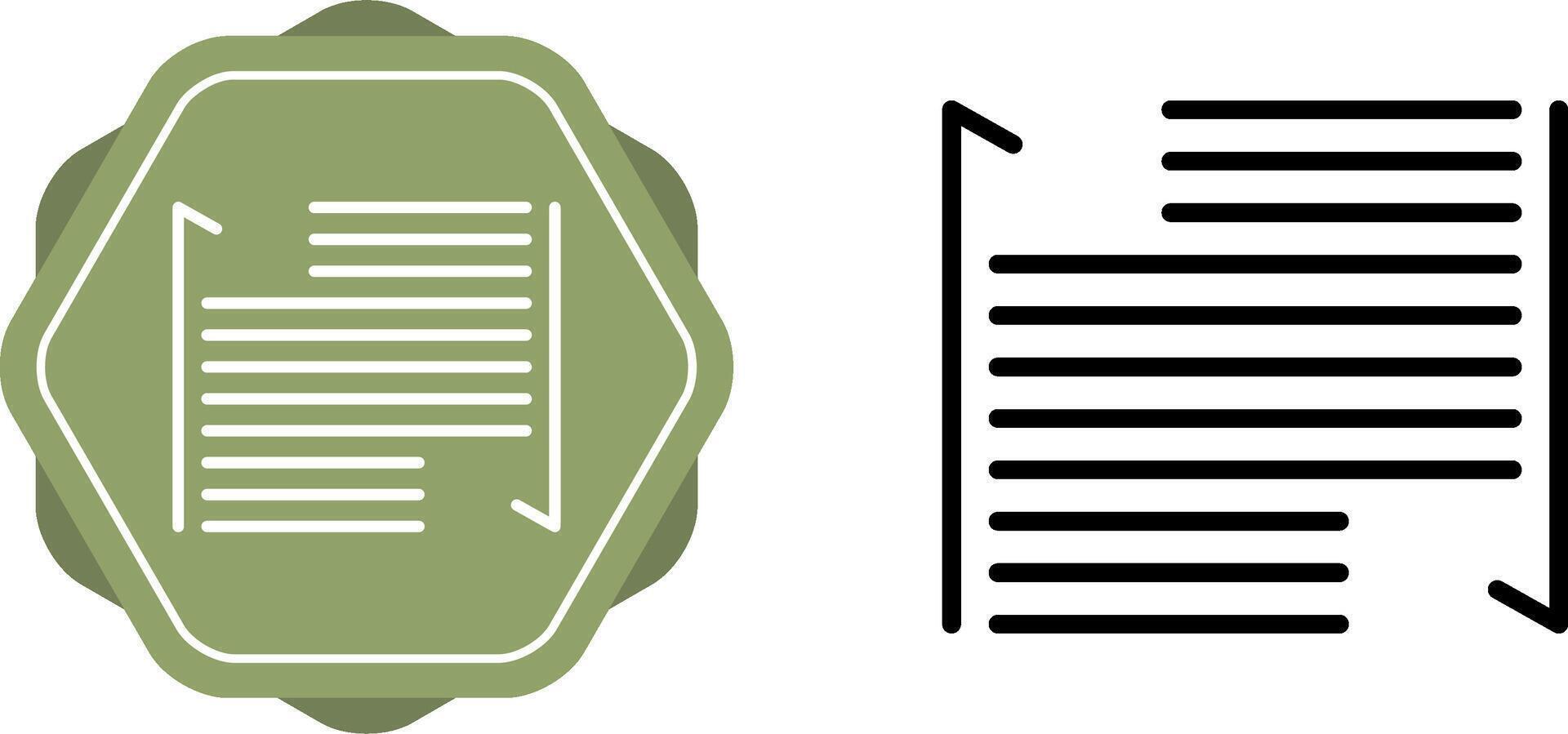 Indent Vector Icon