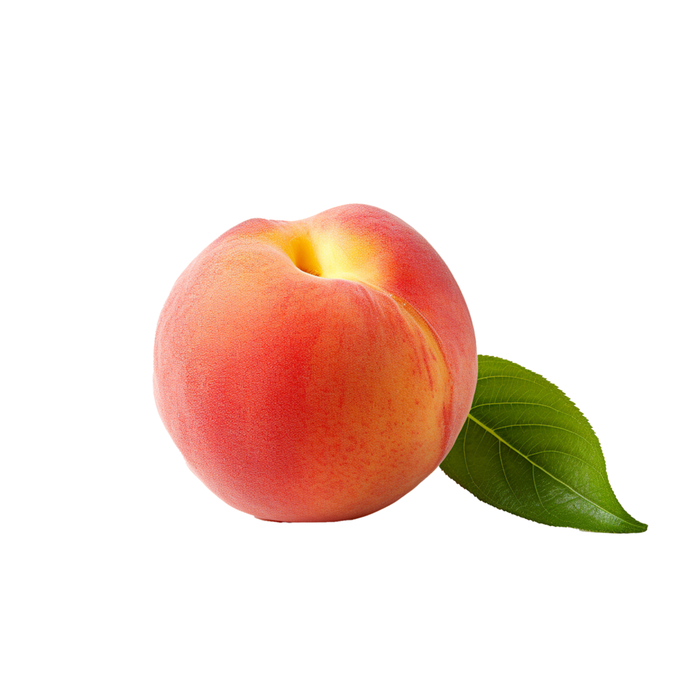 AI generated Fresh peach png isolated on transparent background
