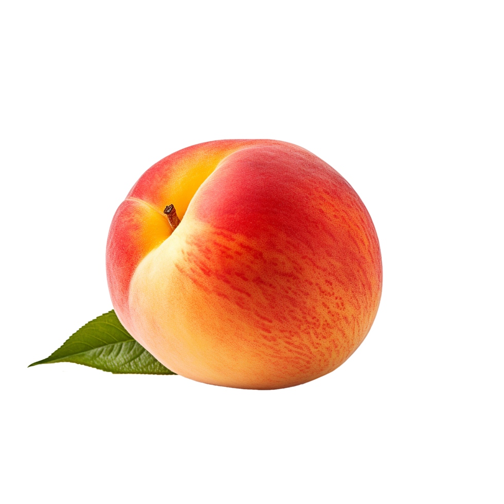 AI generated Fresh peach png isolated on transparent background