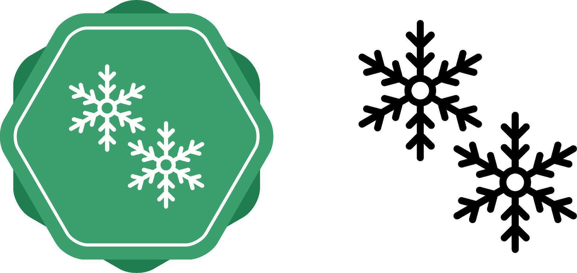 icono de vector de copos de nieve