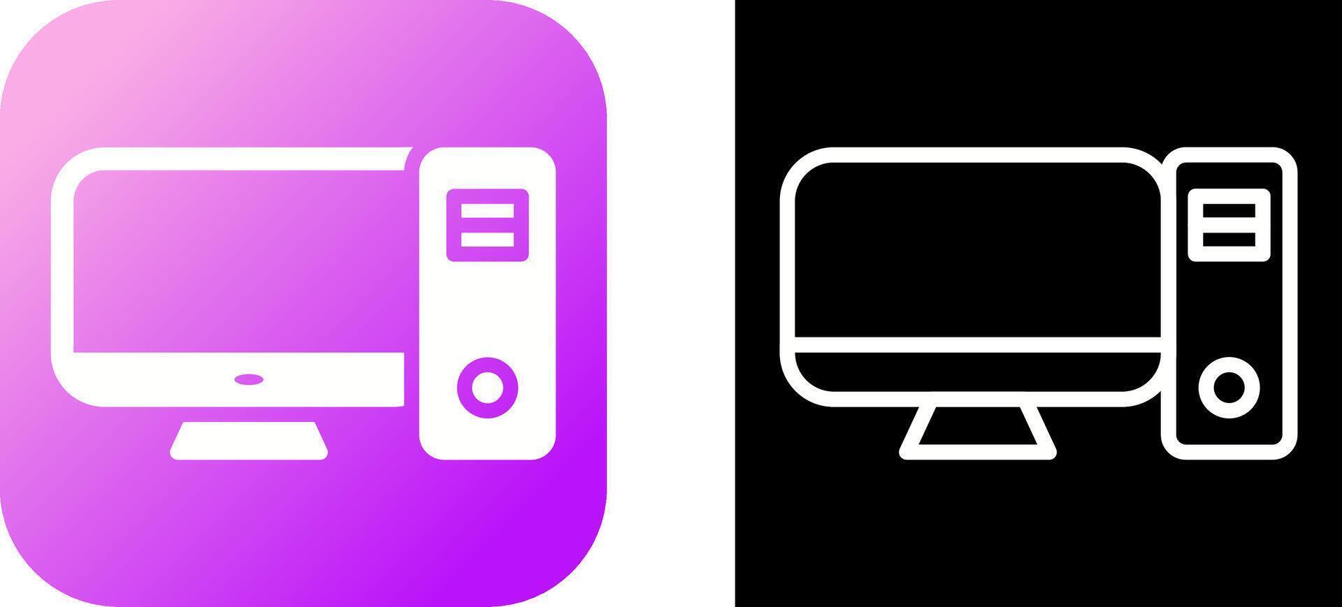 Desktop Computer Vector Icon
