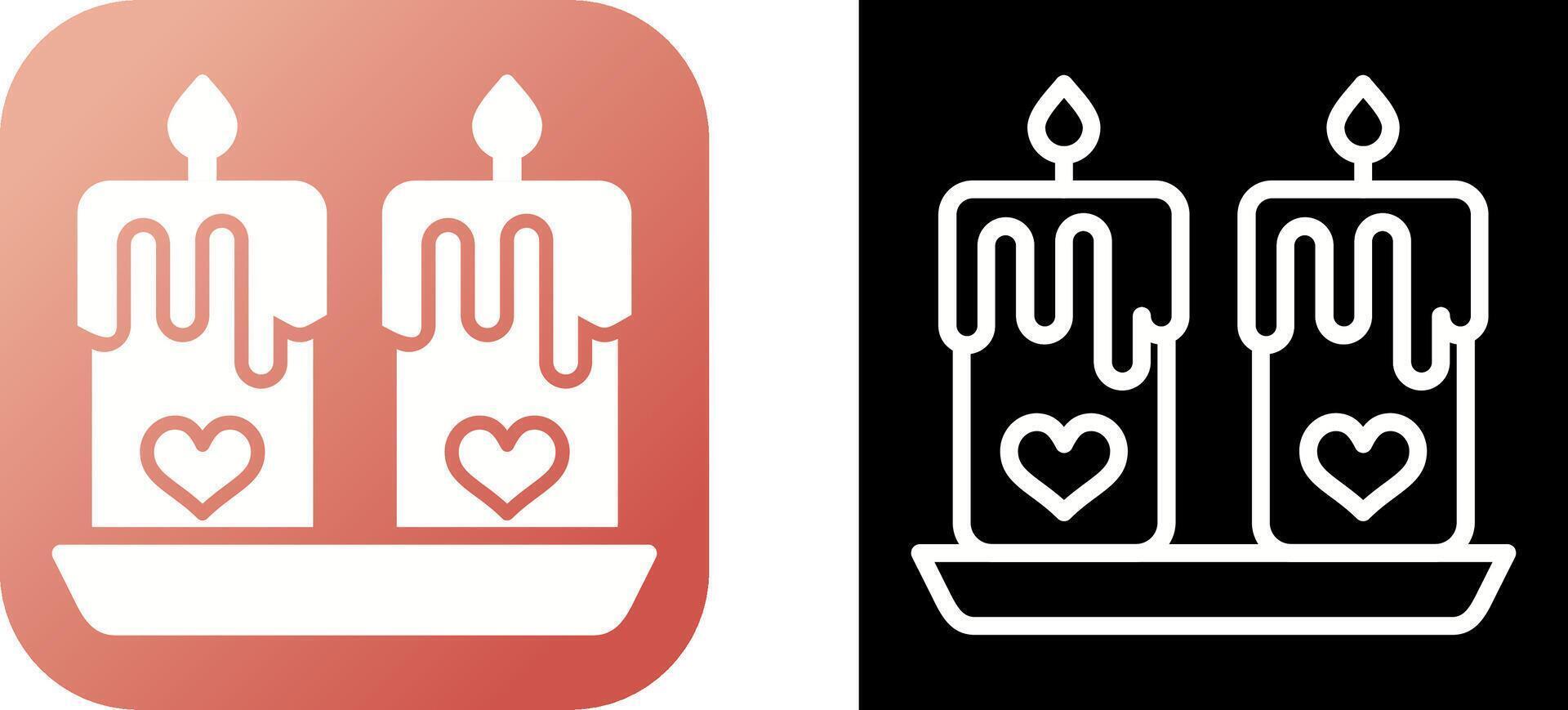 amor velas vector icono