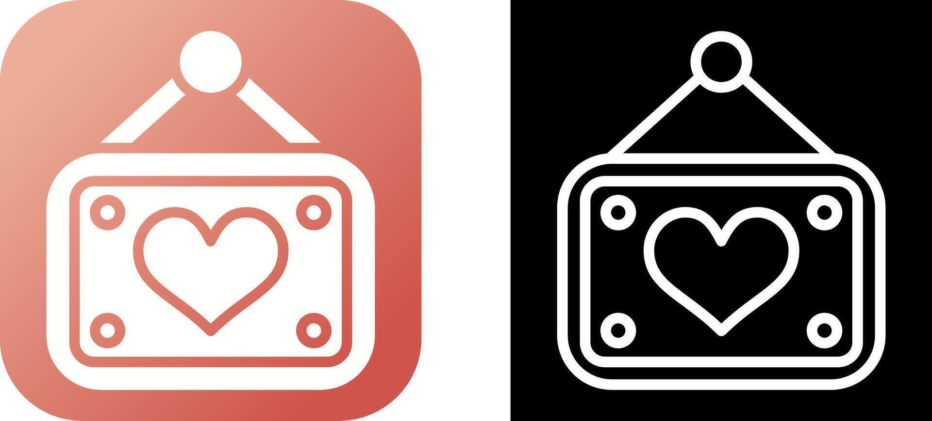 Romantic Photo Frame Vector Icon
