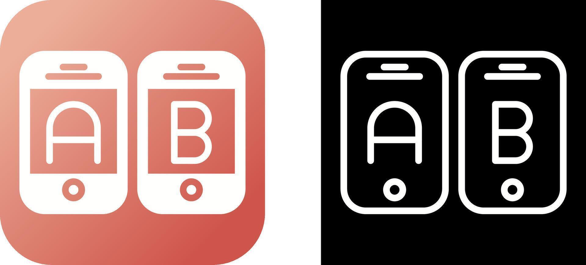 A B Testing Vector Icon