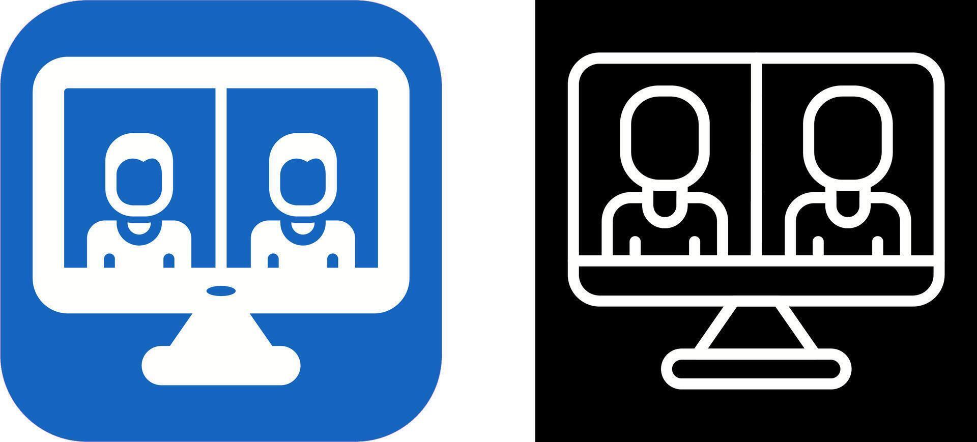 Video Conferencing Vector Icon