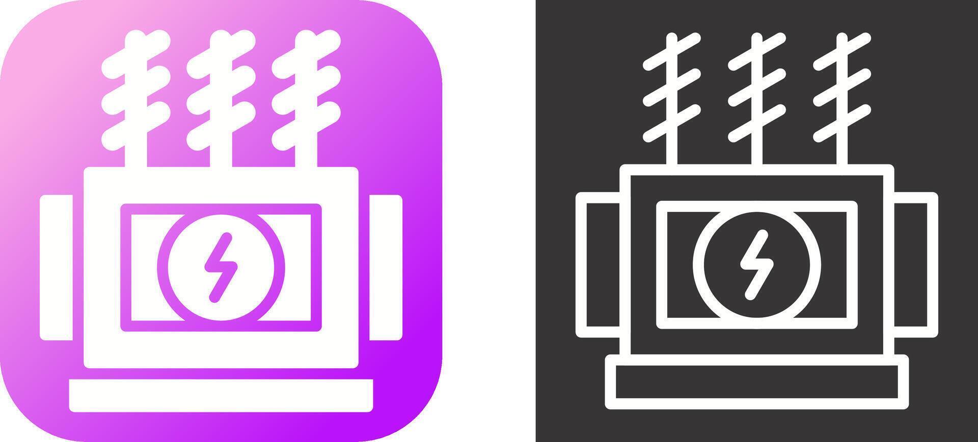 Power Transformer Vector Icon