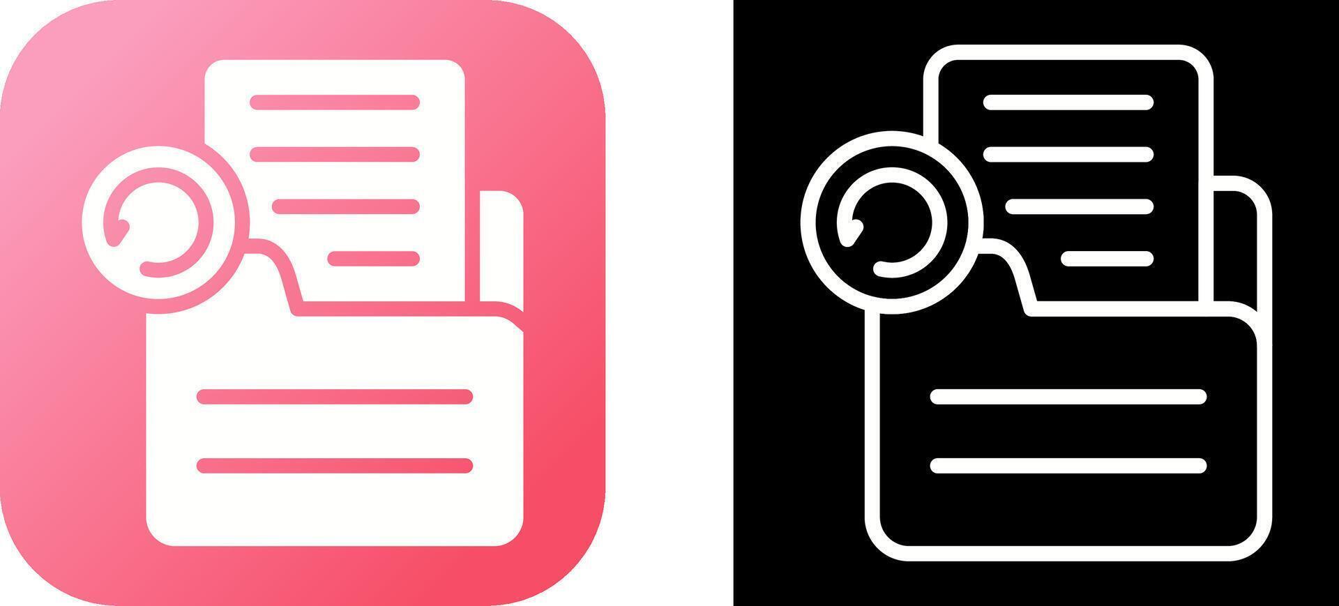 Document Undo Vector Icon