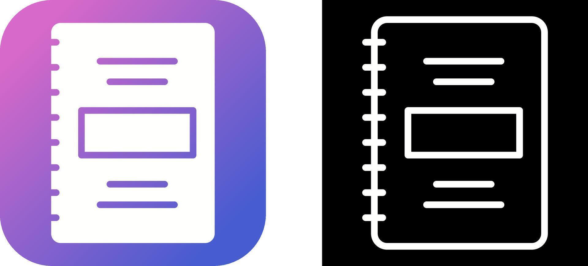 Notebook Vector Icon