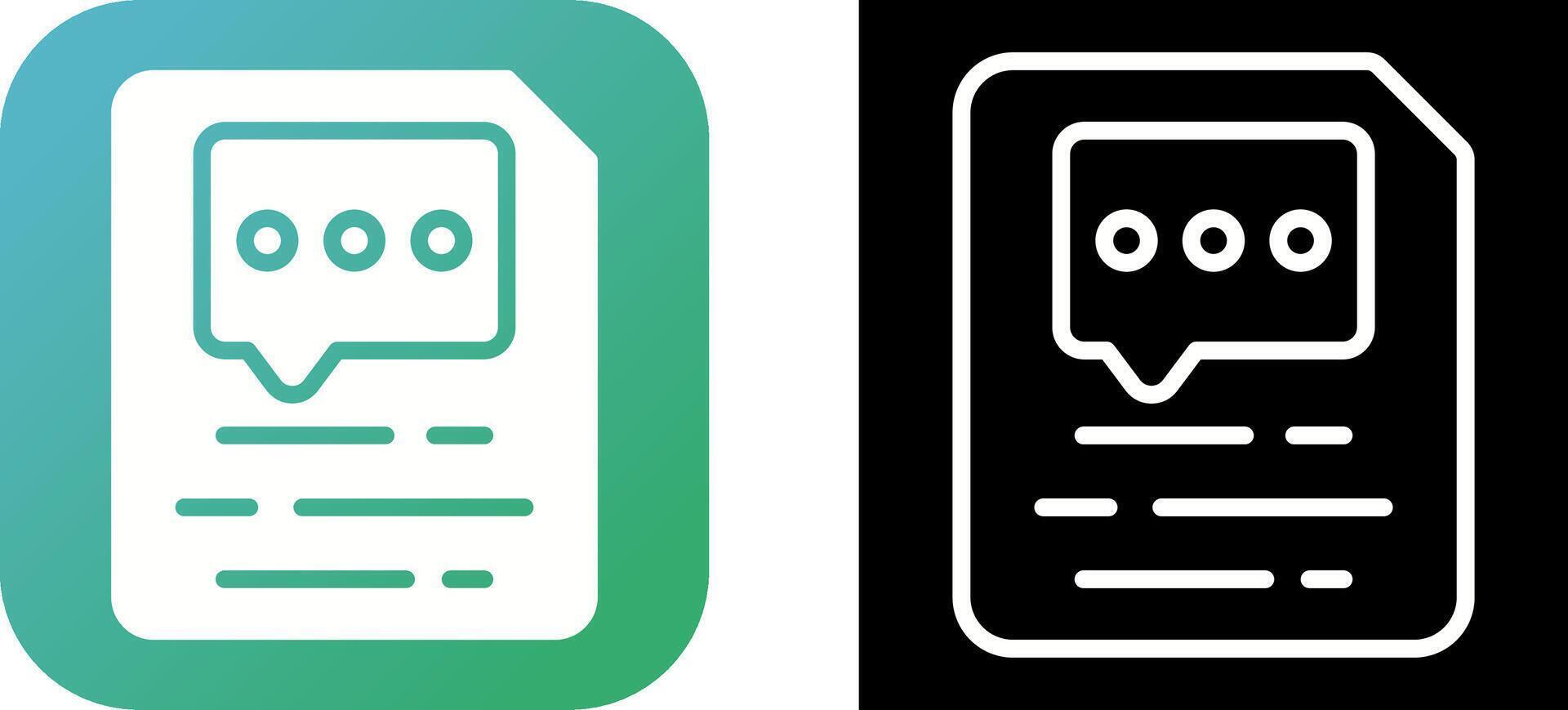 Document Insert Comment Vector Icon