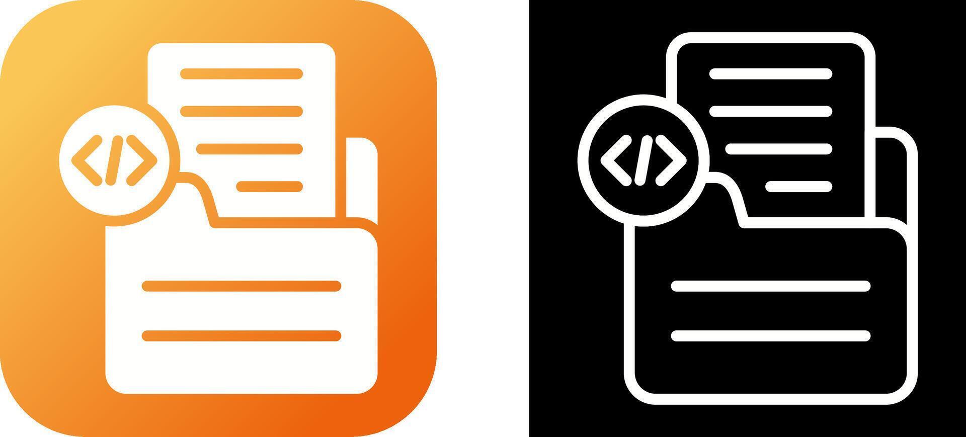 Document Insert Code Vector Icon