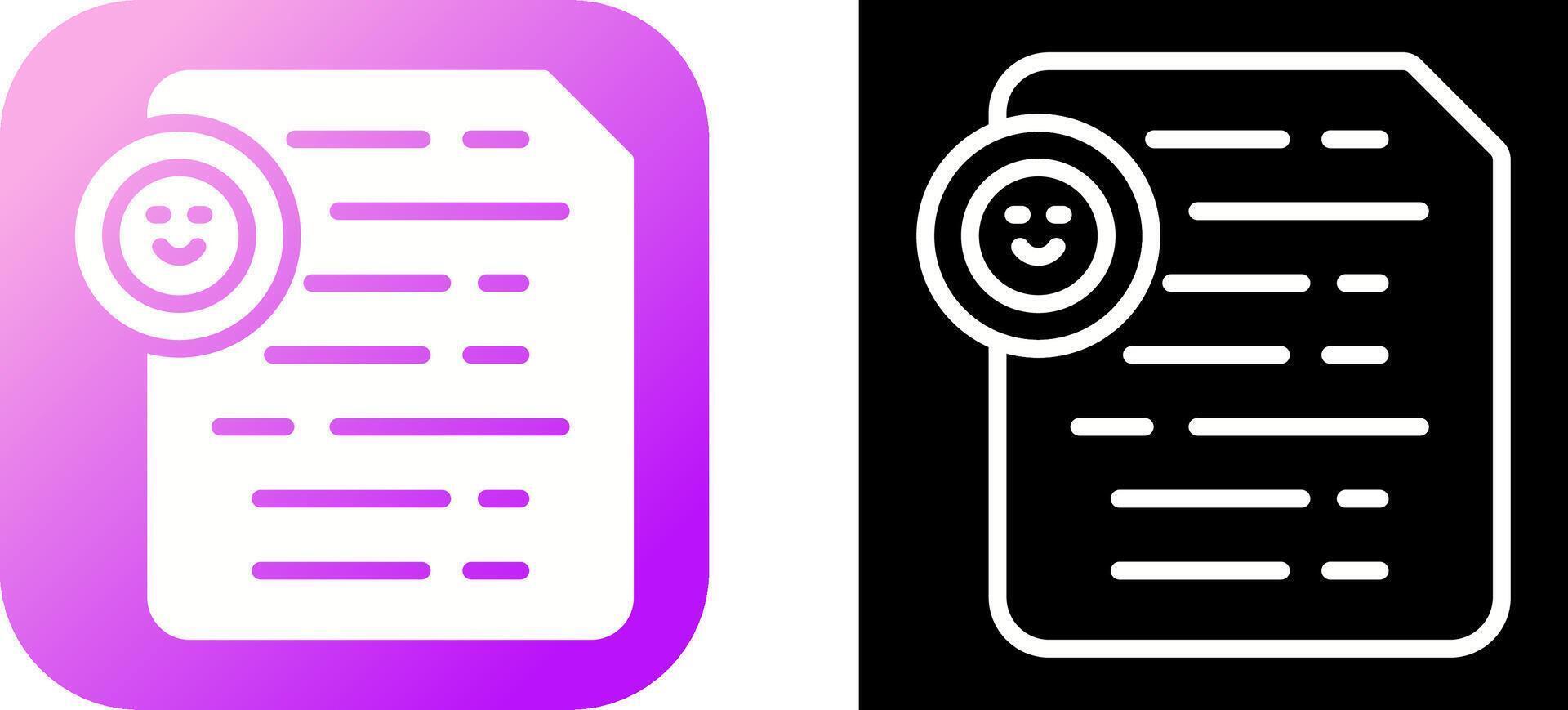 Document Insert Emoji Vector Icon