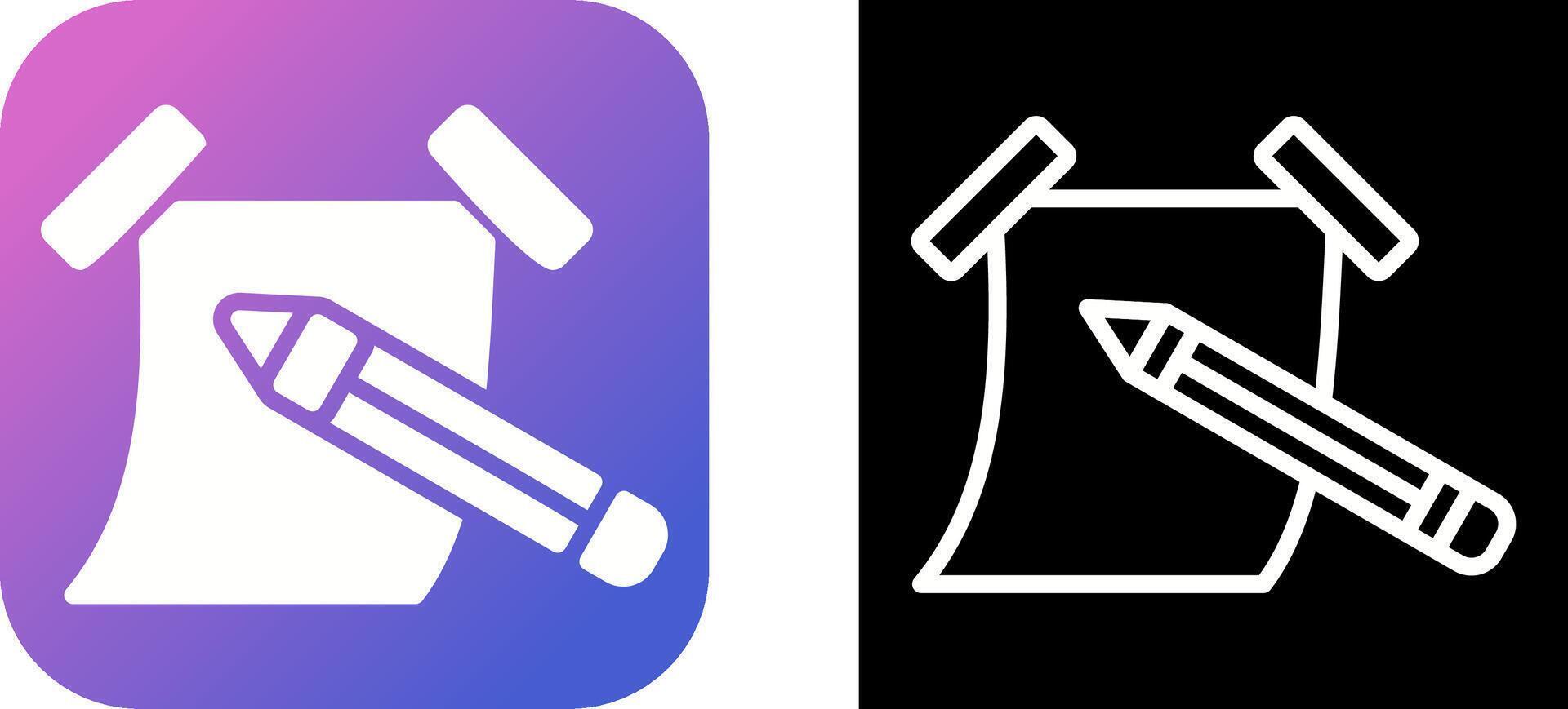 Sticky note with pencil Vector Icon