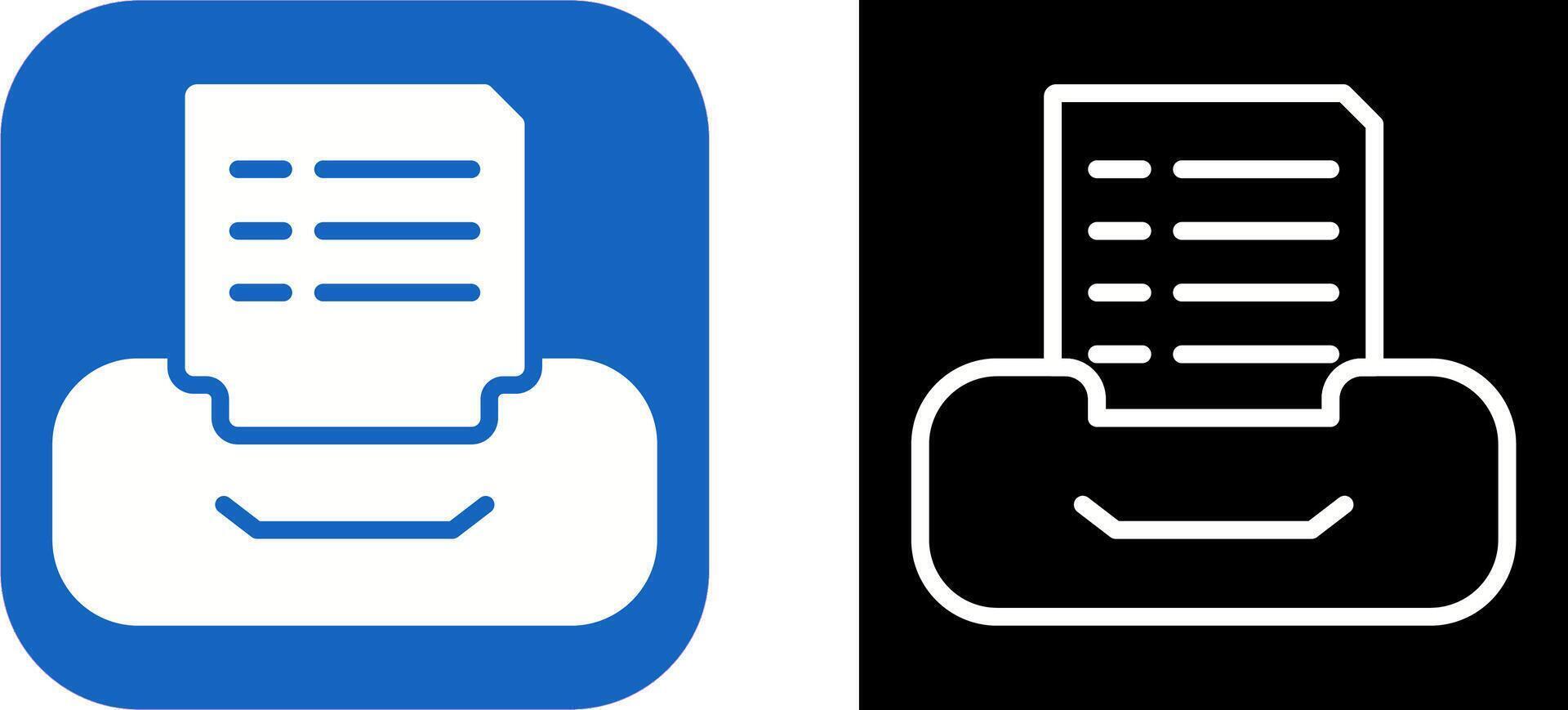 Filing cabinet with files Vector Icon