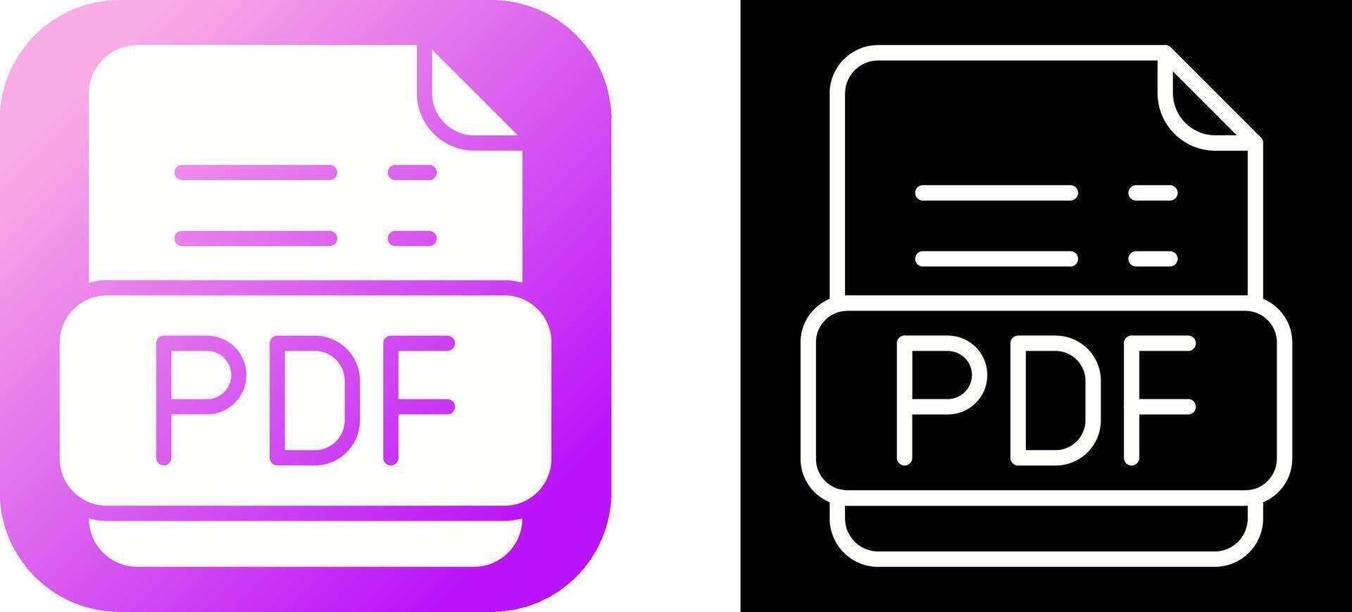 Pdf Format Vector Icon