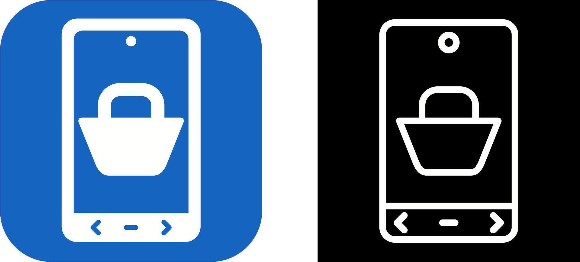 icono de vector de compras