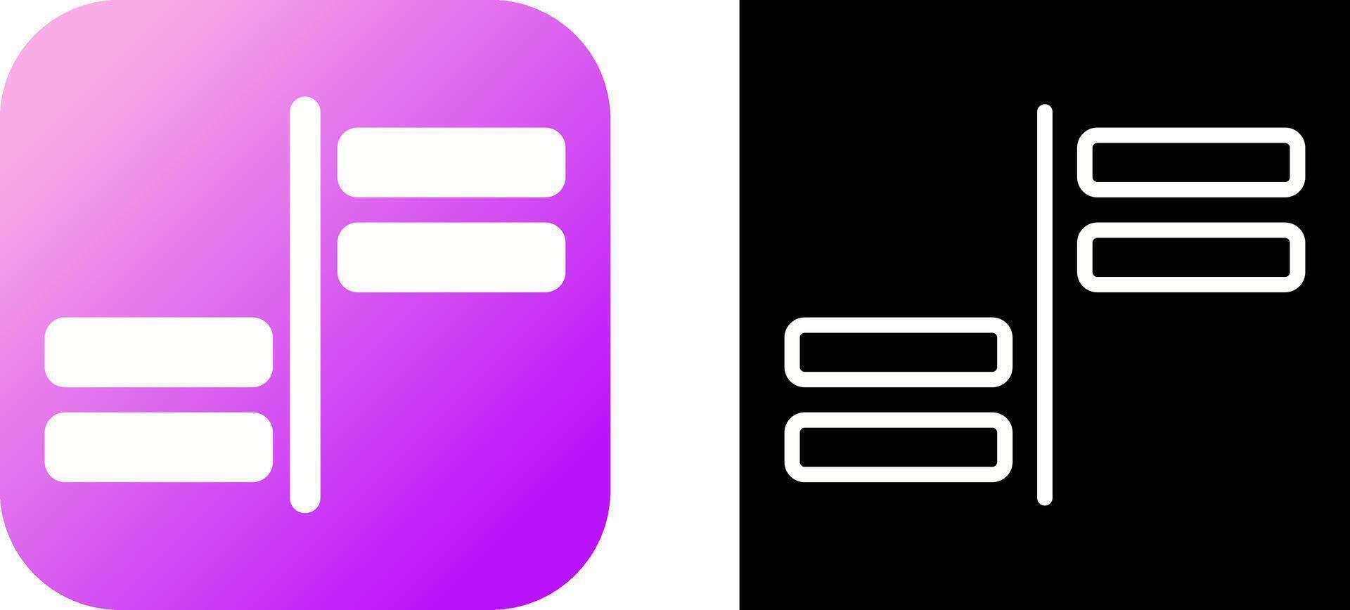 Horizontal Alignment Vector Icon
