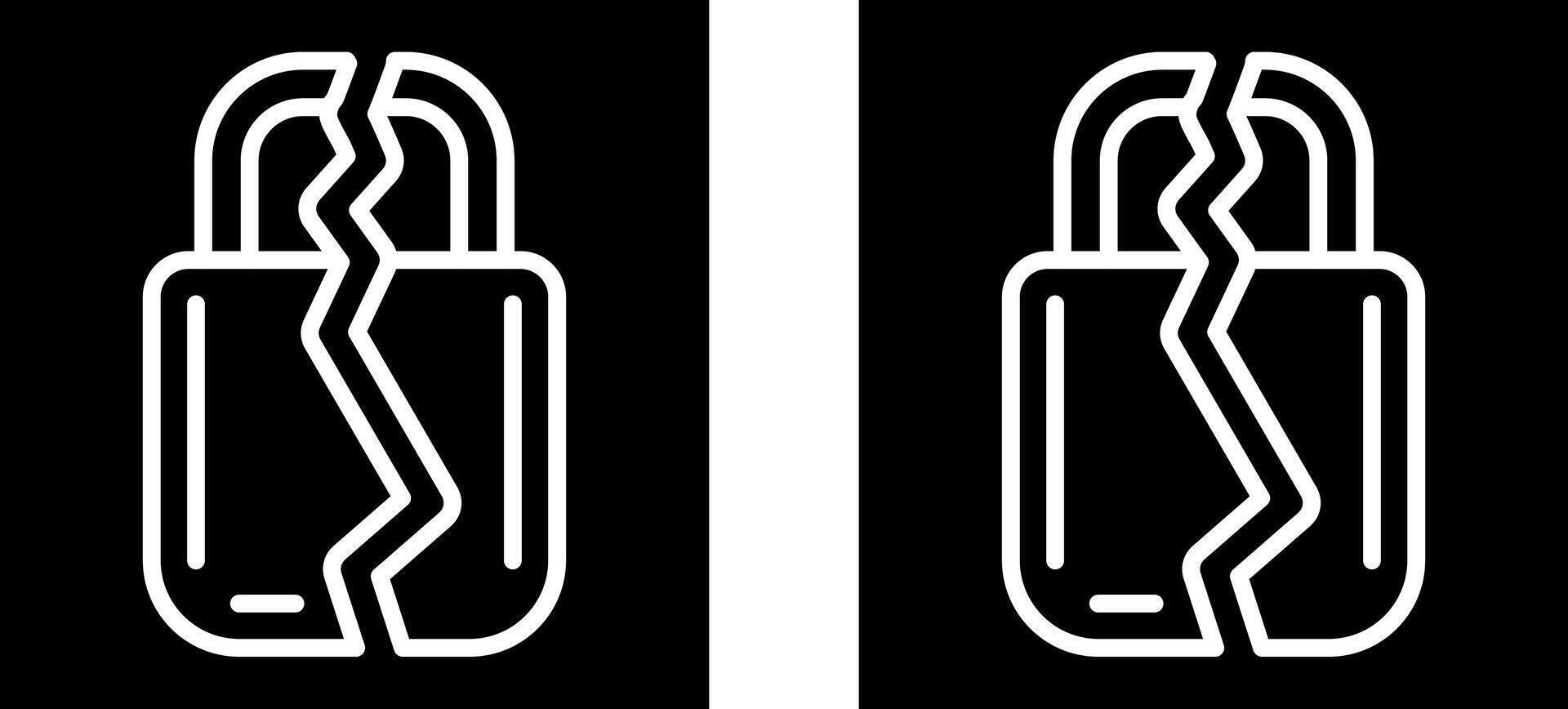 Brocken Padlock Vector Icon