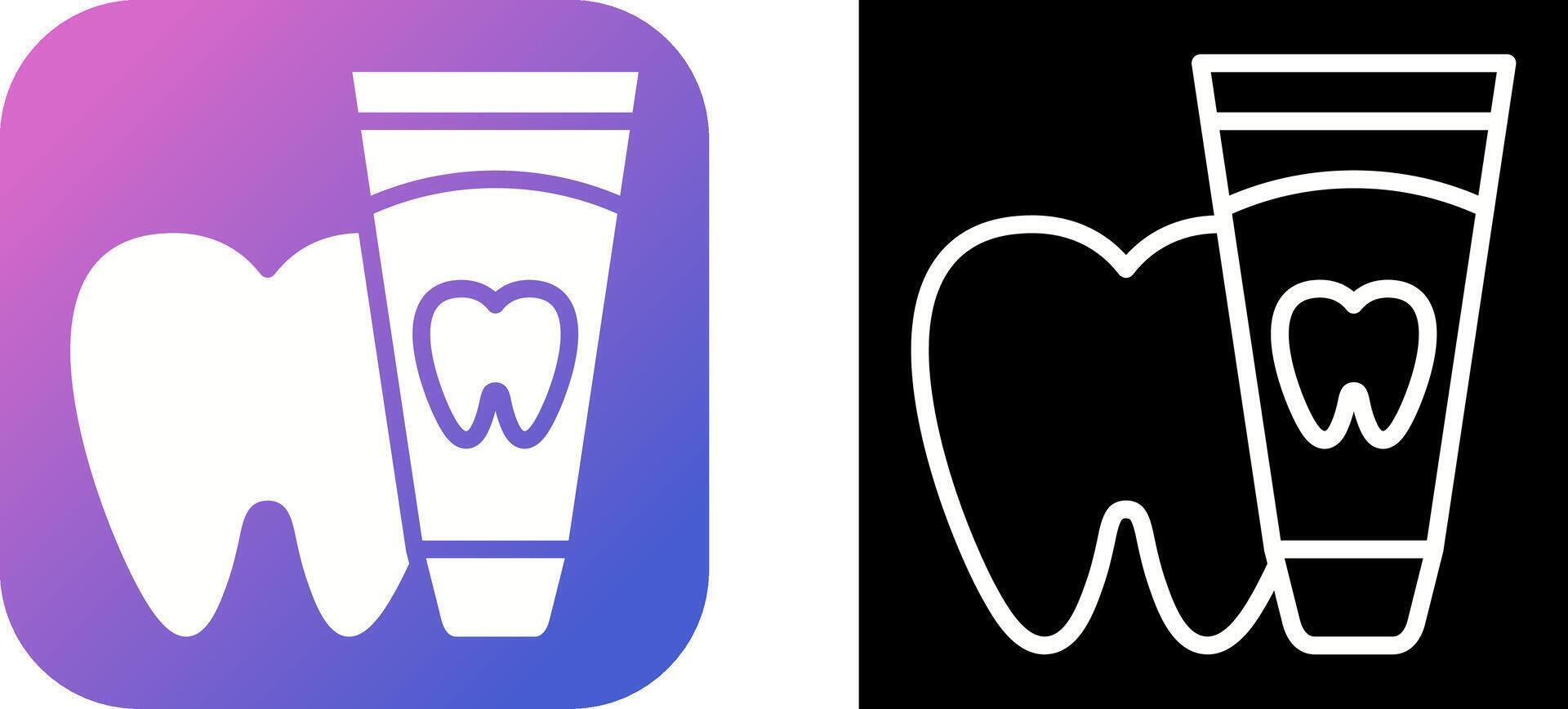 icono de vector de pasta de dientes