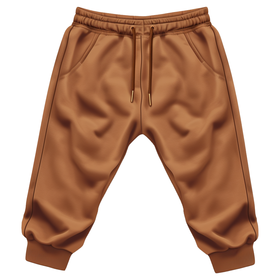 AI generated Brown sweatpants isolated on transparent background png