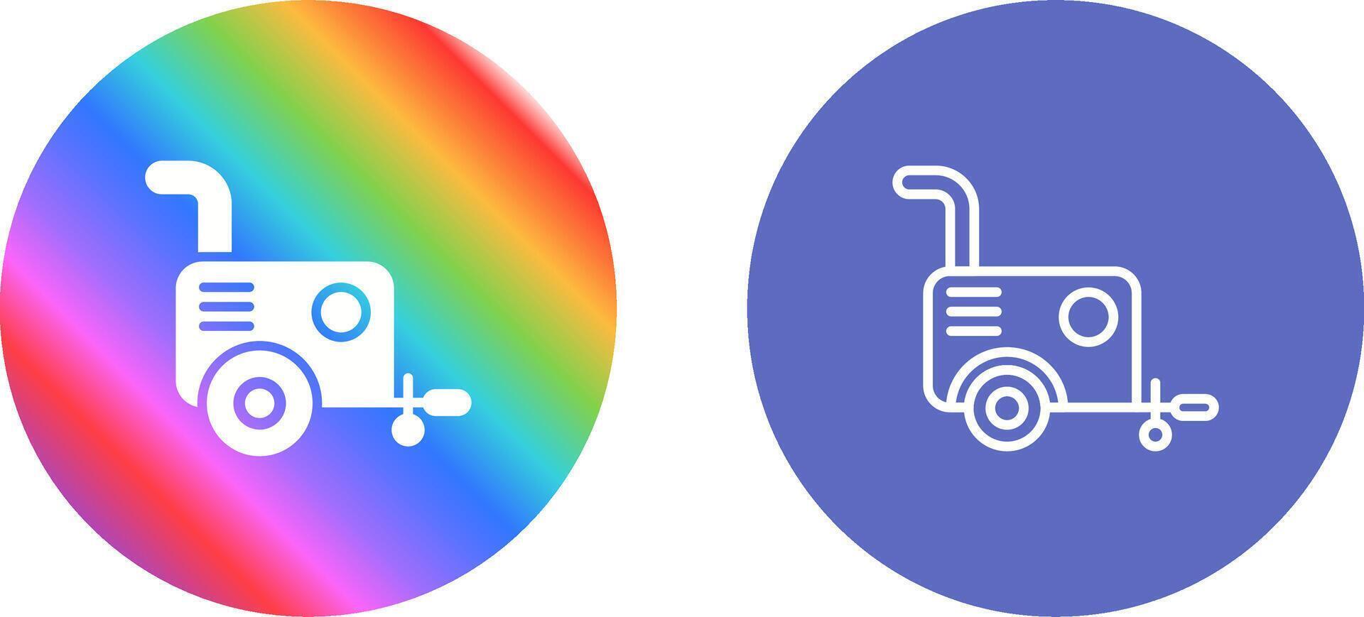 Portable air compressor Vector Icon