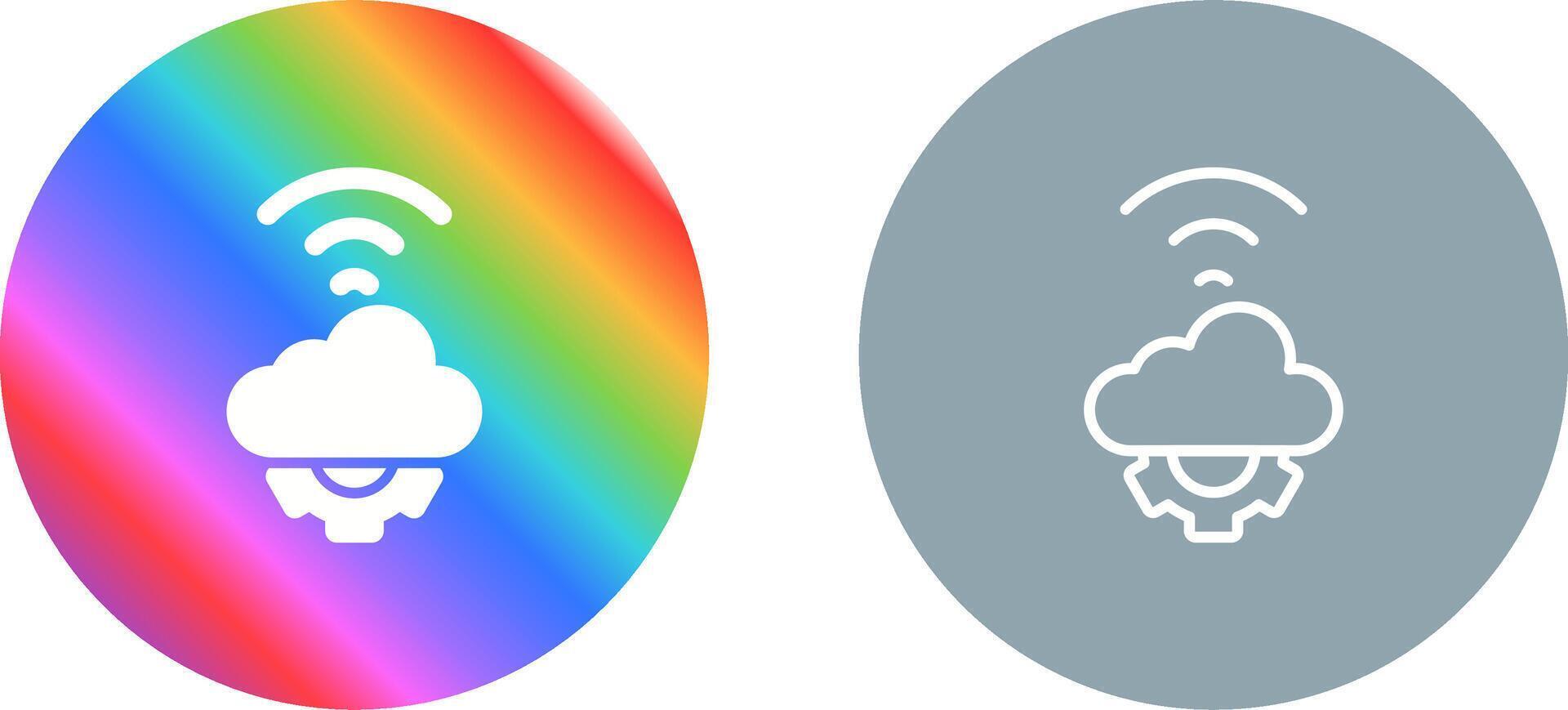 nube automatización vector icono