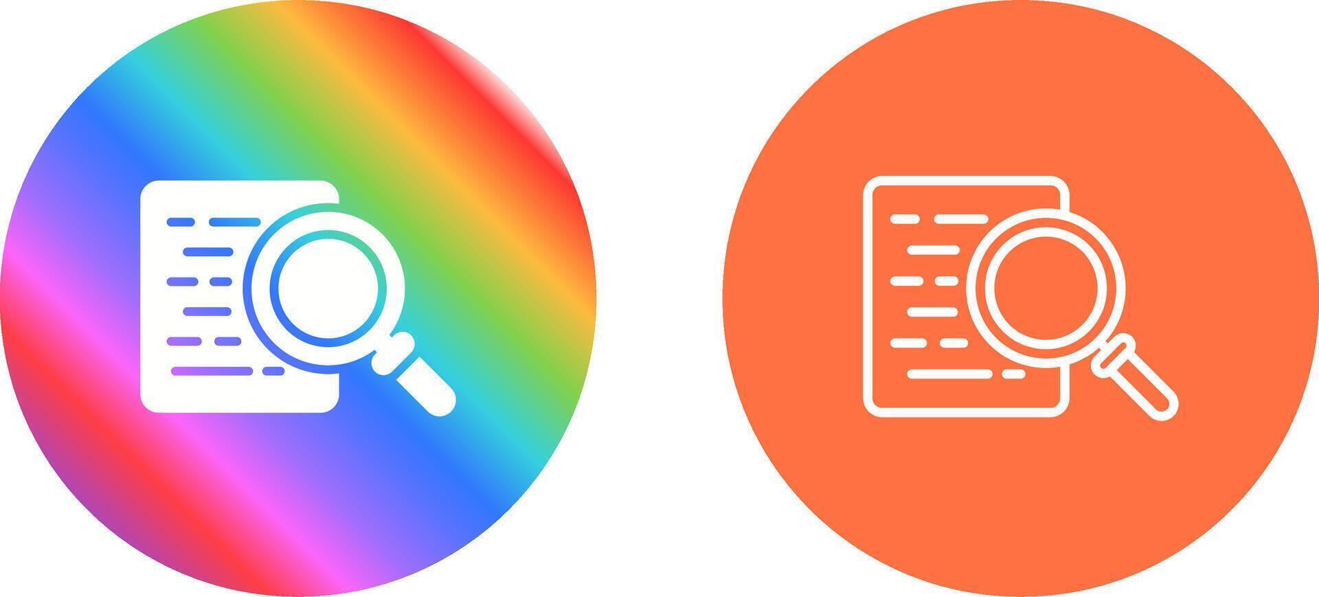 Document Search Vector Icon