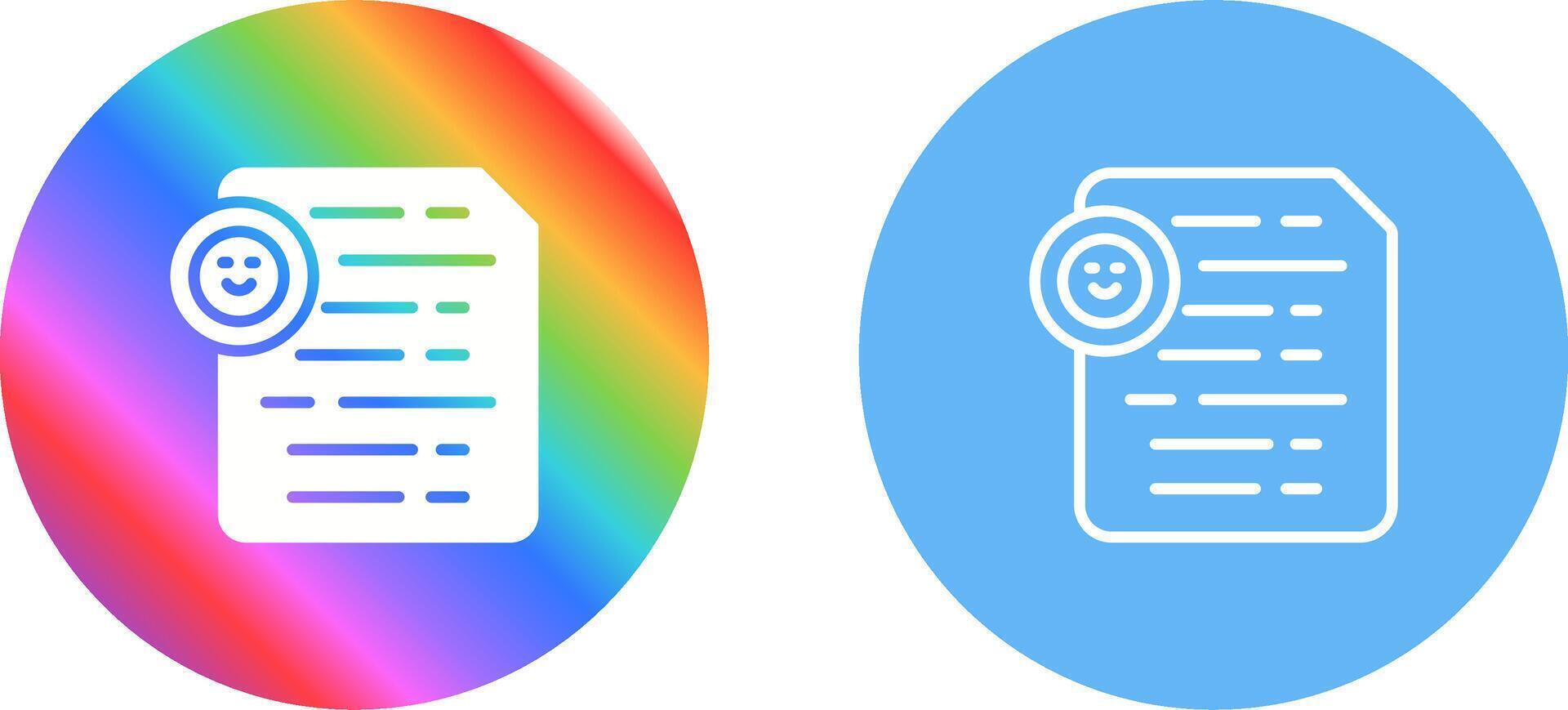 Document Insert Emoji Vector Icon