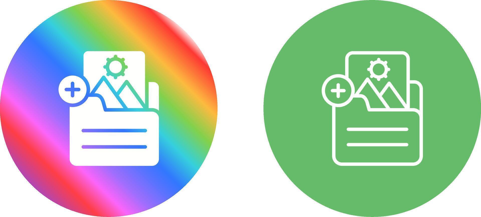 Document Insert Image Vector Icon