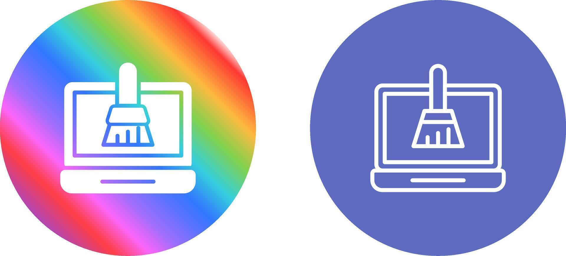 Disk Cleanup Vector Icon