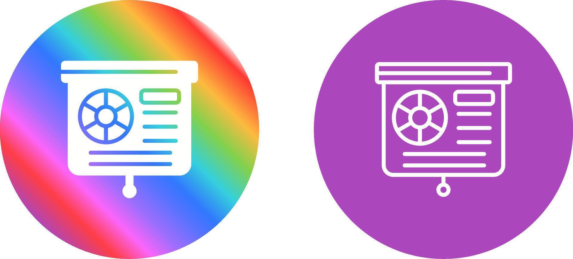 Presentation Slide Vector Icon