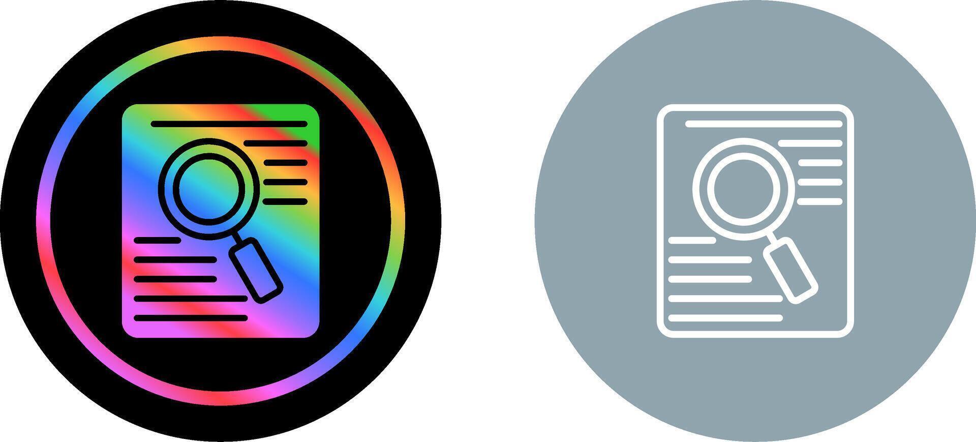 Document Search Vector Icon