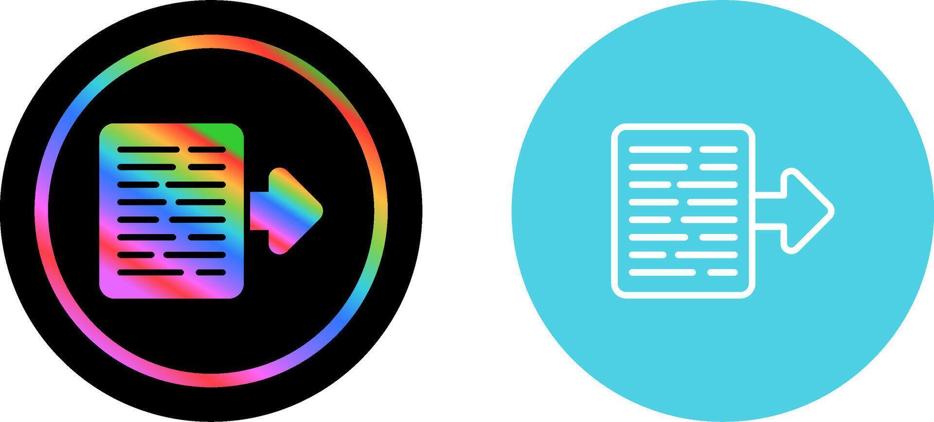 Document Export Vector Icon
