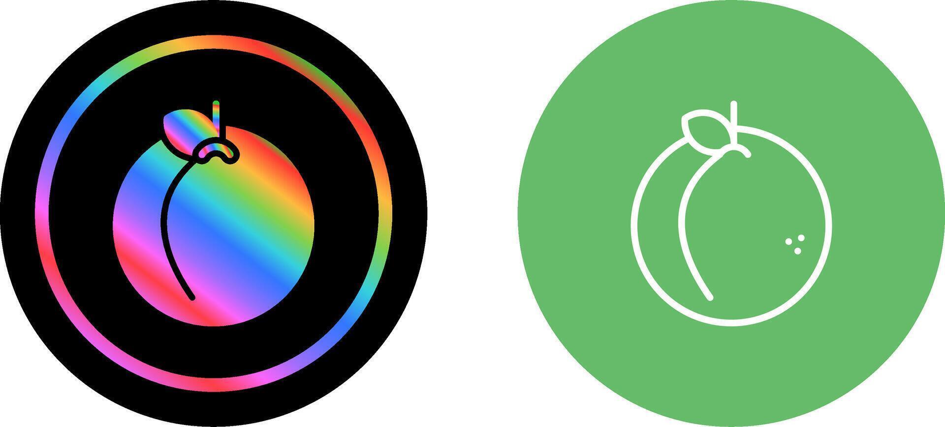 Peach Vector Icon