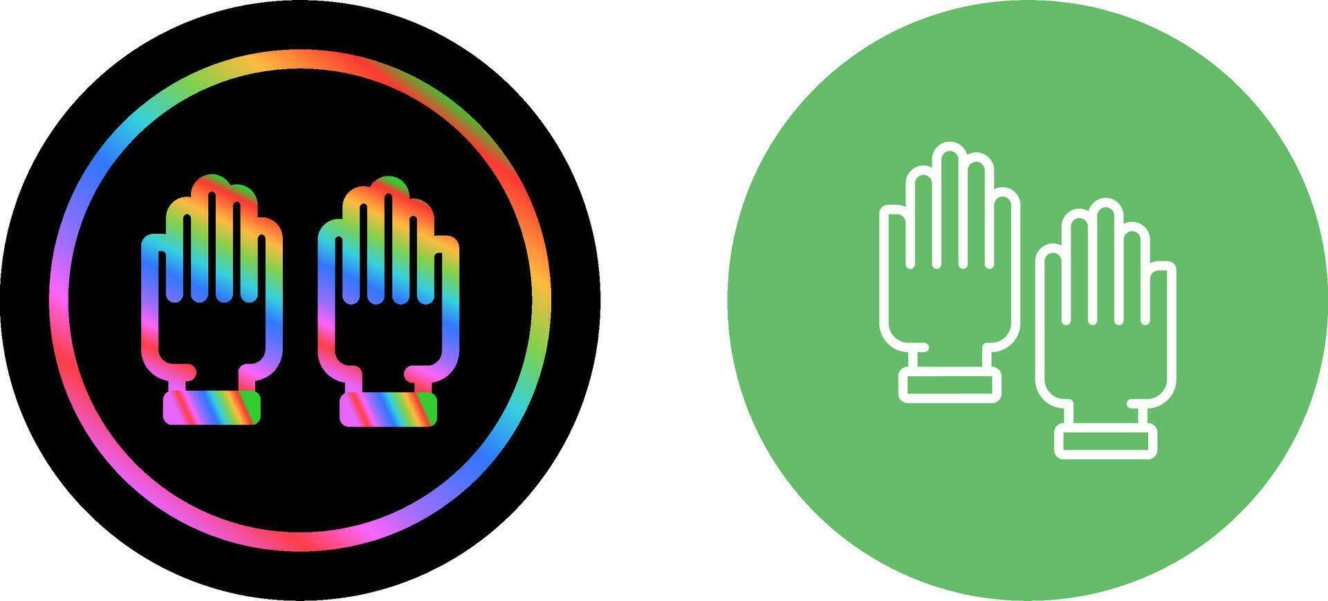 Rubber Gloves Vector Icon