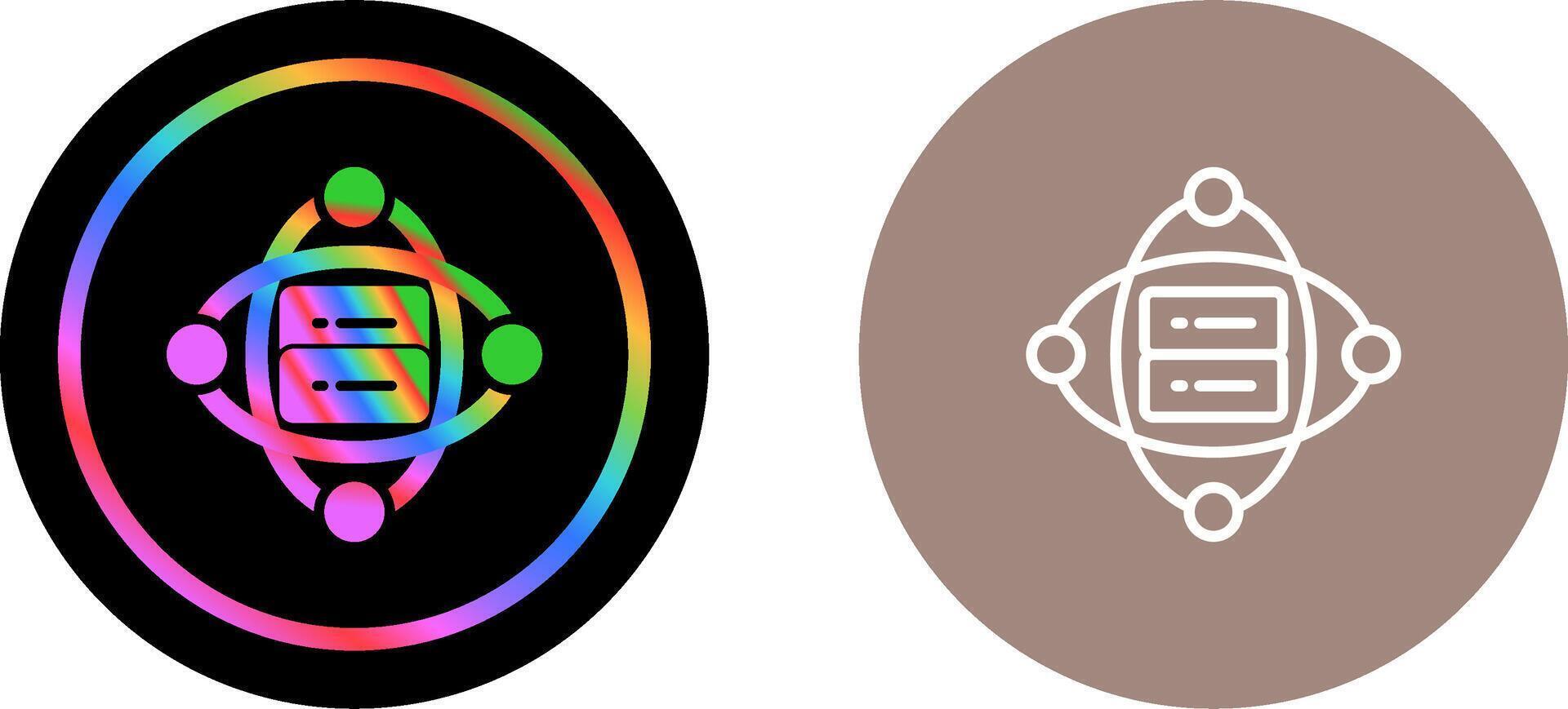 Cluster Server Vector Icon