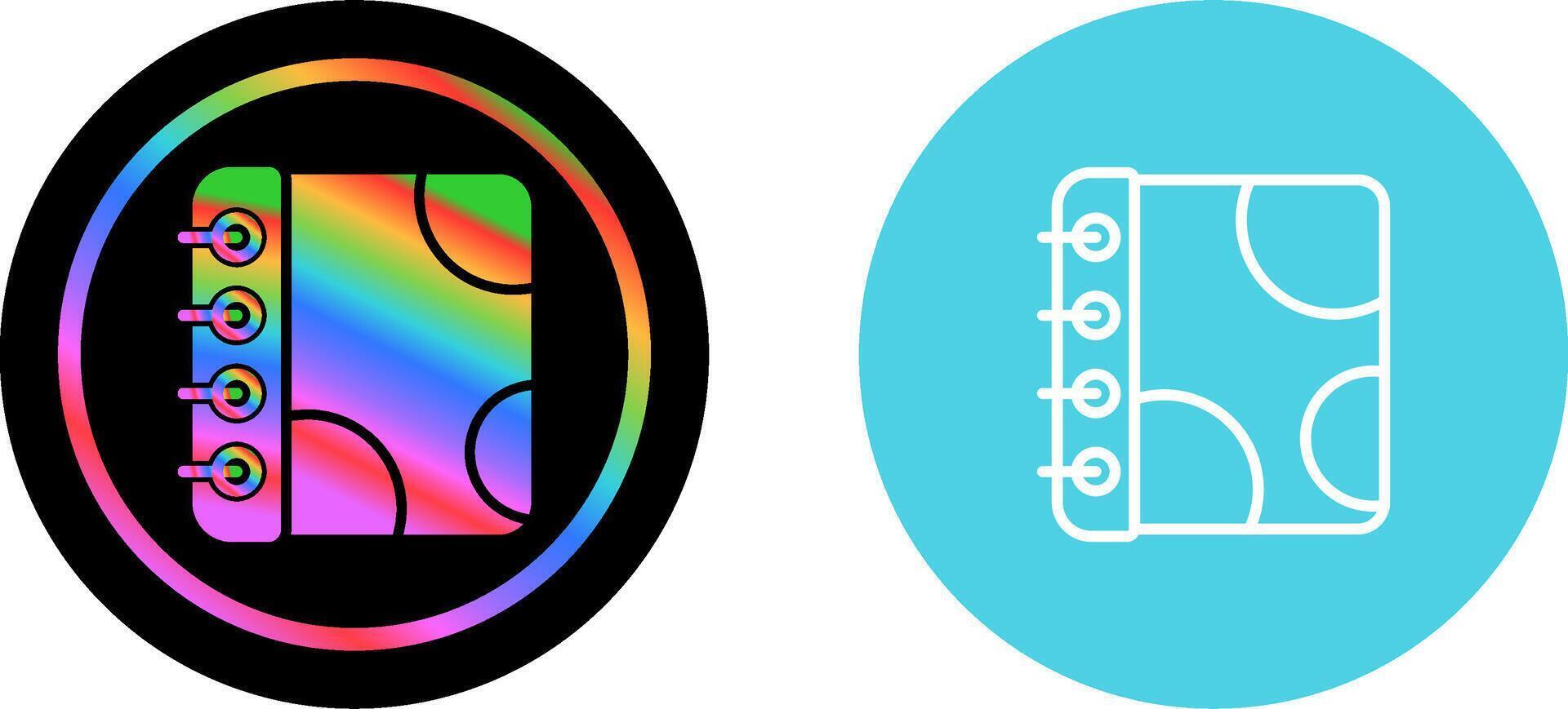 Notebook with Decorative Vector Icon