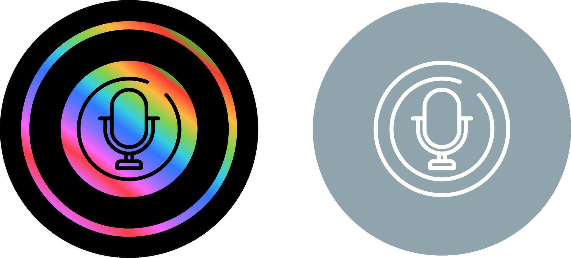 Microphone Circle Vector Icon